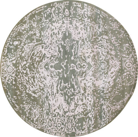 Modern Grey Round Hand Made 80 X 80  Area Rug 902-136089 Image 0