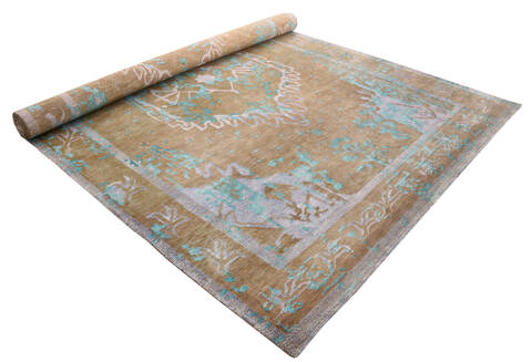 Modern Brown Hand Made 98 X 130  Area Rug 902-136092 Image 2