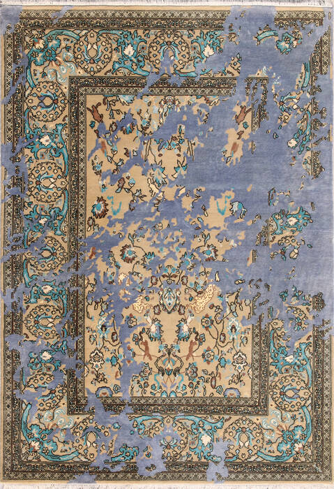 Modern Multicolor Hand Made 56 X 80  Area Rug 902-136093 Image 0