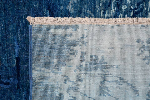 Modern Blue Hand Knotted 57 X 711  Area Rug 700-136118 Image 5