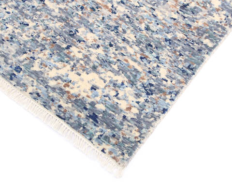 Modern Blue Hand Knotted 711 X 911  Area Rug 904-136256 Image 2