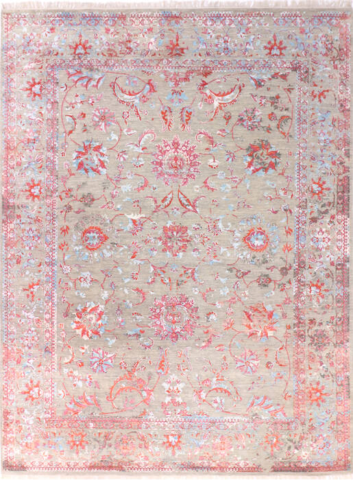 Modern Grey Hand Knotted 81 X 102  Area Rug 904-136270 Image 0