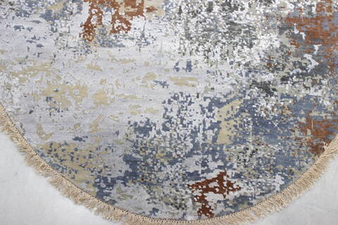 Jaipur Grey Oval Hand Knotted 60 X 90  Area Rug 905-136285 Image 4
