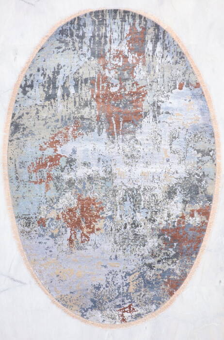 Jaipur Grey Oval Hand Knotted 60 X 90  Area Rug 905-136285 Image 6