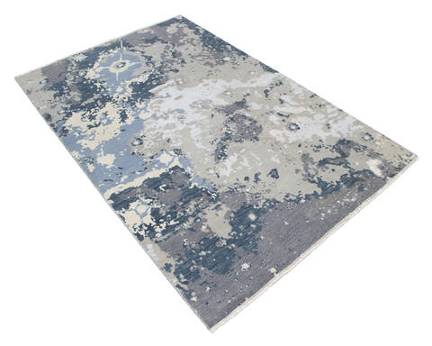 Modern Multicolor Hand Knotted 60 X 92  Area Rug 904-136305 Image 1