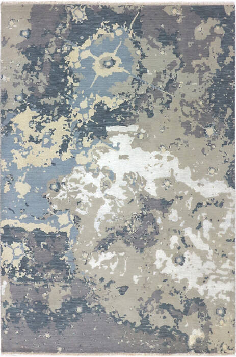 Modern Multicolor Hand Knotted 60 X 92  Area Rug 904-136305 Image 0