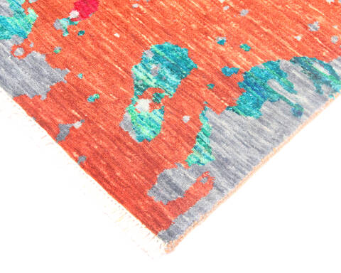 Modern Multicolor Hand Knotted 60 X 90  Area Rug 904-136312 Image 2