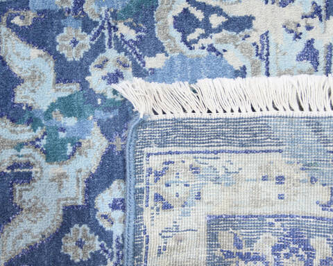 Modern Blue Hand Knotted 60 X 91  Area Rug 904-136320 Image 3