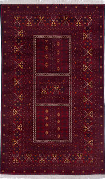 Kunduz Red Hand Knotted 5'0" X 8'3"  Area Rug 700-136394