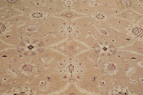 Chobi Beige Hand Knotted 99 X 137  Area Rug 700-136398 Image 2