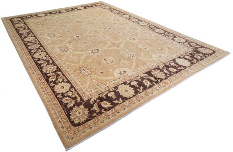 Chobi Beige Hand Knotted 99 X 137  Area Rug 700-136398 Image 3