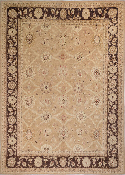Chobi Beige Hand Knotted 99 X 137  Area Rug 700-136398 Image 0