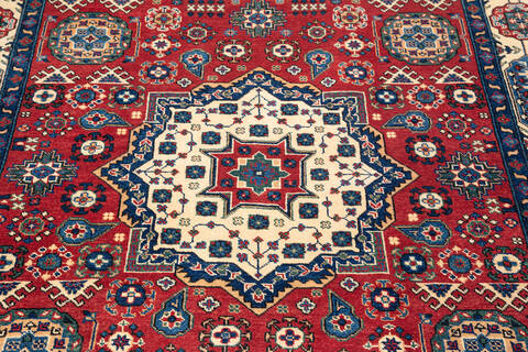 Chobi Red Hand Knotted 59 X 88  Area Rug 700-136409 Image 2