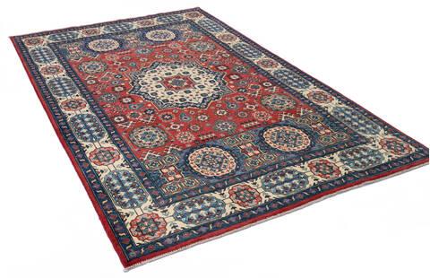 Chobi Red Hand Knotted 59 X 88  Area Rug 700-136409 Image 6