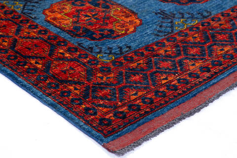 Chobi Blue Hand Knotted 57 X 711  Area Rug 700-136441 Image 5