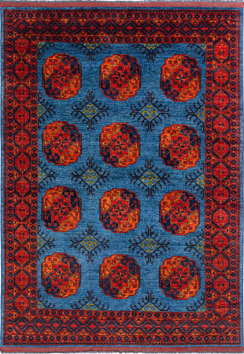 Chobi Blue Hand Knotted 57 X 711  Area Rug 700-136441 Image 0