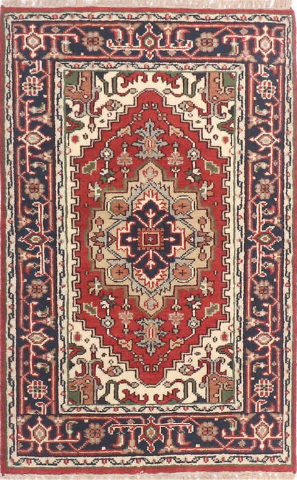 Heriz Multicolor Hand Knotted 30 X 50  Area Rug 904-136474 Image 0