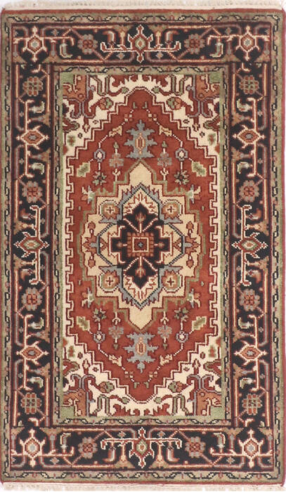 Heriz Multicolor Hand Knotted 30 X 50  Area Rug 904-136476 Image 0