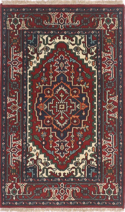 Heriz Multicolor Hand Knotted 30 X 50  Area Rug 904-136479 Image 0