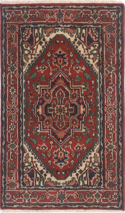 Heriz Multicolor Hand Knotted 30 X 50  Area Rug 904-136482 Image 0