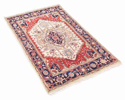 Heriz Multicolor Hand Knotted 40 X 60  Area Rug 904-136483 Image 1