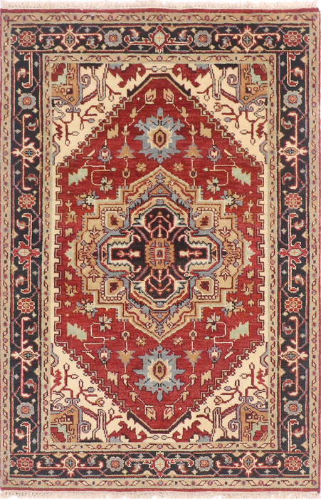 Heriz Multicolor Hand Knotted 40 X 60  Area Rug 904-136484 Image 0