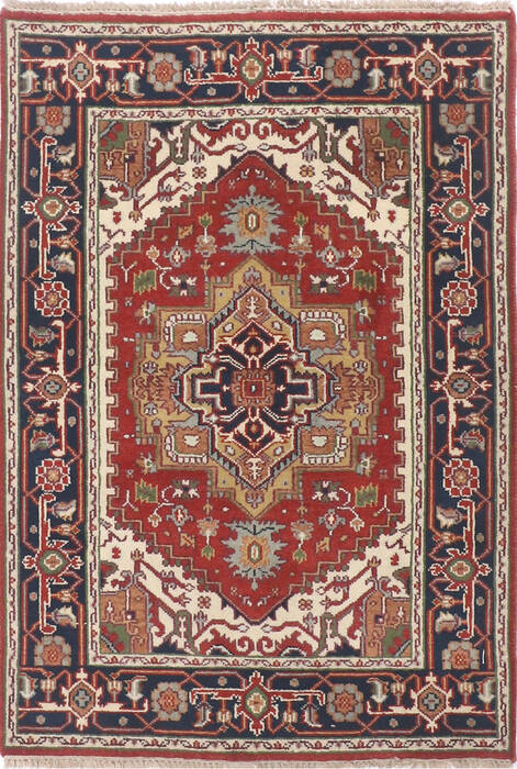 Heriz Multicolor Hand Knotted 40 X 60  Area Rug 904-136490 Image 0