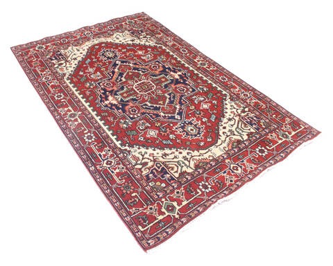 Heriz Multicolor Hand Knotted 60 X 90  Area Rug 904-136493 Image 1