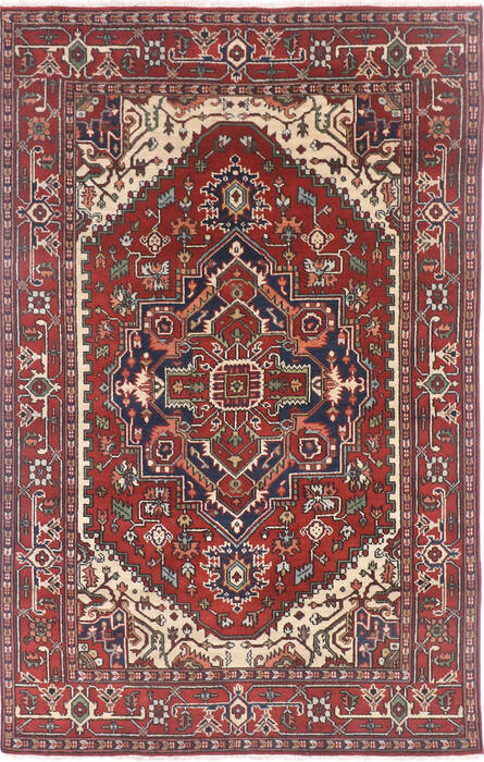 Heriz Multicolor Hand Knotted 60 X 90  Area Rug 904-136493 Image 0