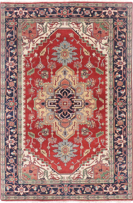Heriz Multicolor Hand Knotted 60 X 90  Area Rug 904-136496 Image 0
