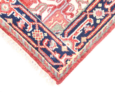 Heriz Multicolor Runner Hand Knotted 25 X 100  Area Rug 904-136504 Image 2