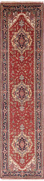 Heriz Multicolor Runner Hand Knotted 2'5" X 10'0"  Area Rug 904-136504