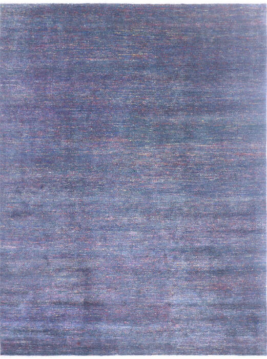 Modern Blue Hand Knotted 81 X 104  Area Rug 904-136506 Image 0