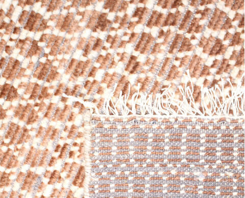 Modern Brown Hand Knotted 77 X 911  Area Rug 904-136519 Image 2
