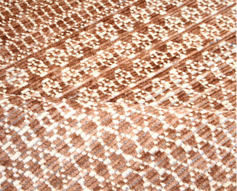 Modern Brown Hand Knotted 77 X 911  Area Rug 904-136519 Image 3