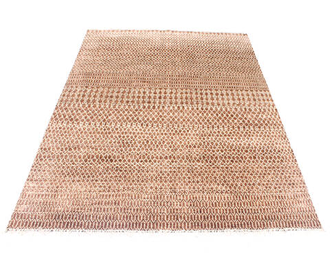 Modern Brown Hand Knotted 77 X 911  Area Rug 904-136519 Image 5