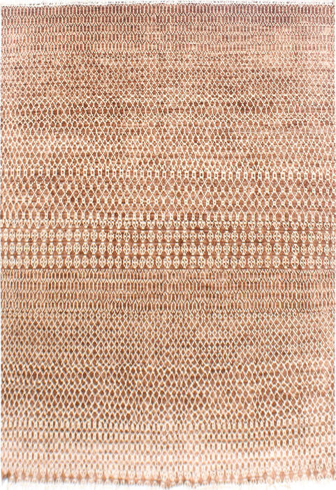 Modern Brown Hand Knotted 77 X 911  Area Rug 904-136519 Image 0