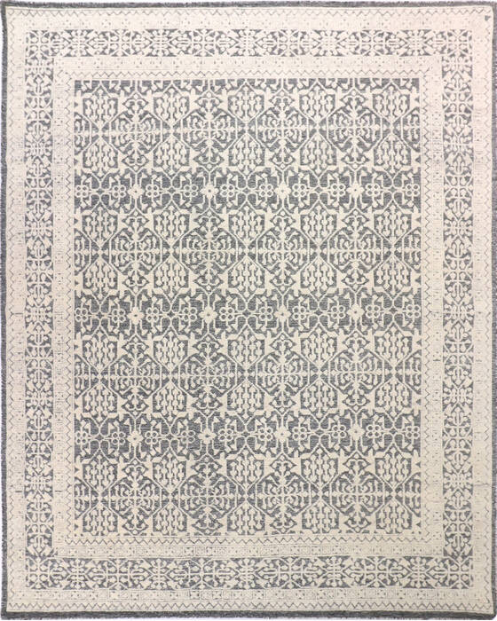 Modern Grey Hand Knotted 81 X 911  Area Rug 904-136529 Image 0