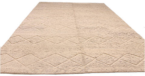 Moroccan Beige Hand Made 100 X 148  Area Rug 254-136563 Image 6