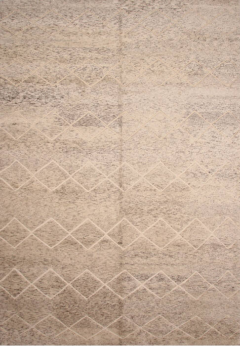 Moroccan Beige Hand Made 100 X 148  Area Rug 254-136563 Image 0
