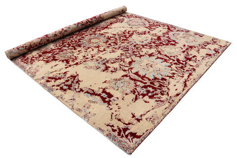 Agra Red Hand Knotted 80 X 100  Area Rug 902-136757 Image 2