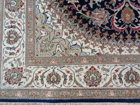 Nain Blue Hand Knotted 66 X 99  Area Rug 902-136758 Image 1