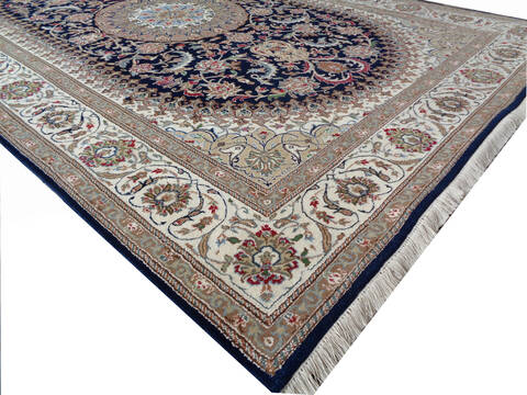 Nain Blue Hand Knotted 66 X 99  Area Rug 902-136758 Image 3