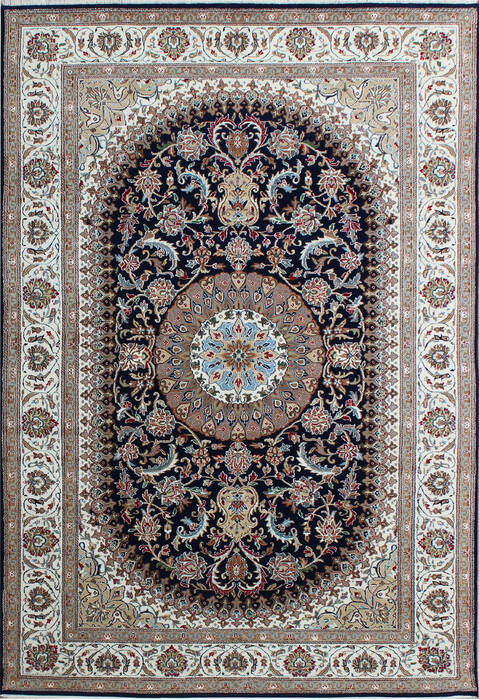 Nain Blue Hand Knotted 66 X 99  Area Rug 902-136758 Image 0