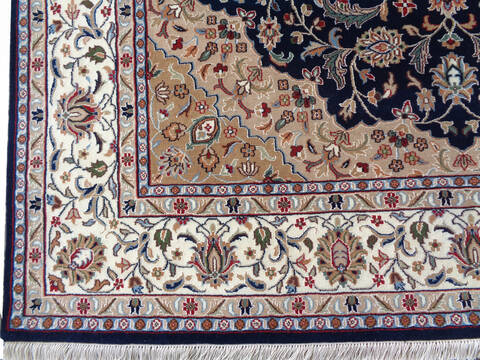 Nain Blue Hand Knotted 66 X 99  Area Rug 902-136760 Image 1