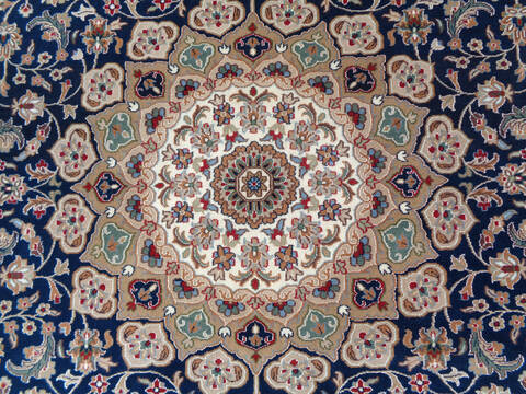Nain Blue Hand Knotted 66 X 99  Area Rug 902-136760 Image 2