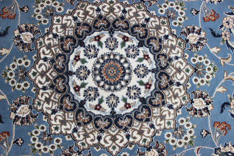 Nain Blue Hand Knotted 56 X 80  Area Rug 902-136764 Image 2
