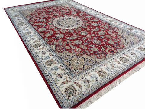 Nain Red Hand Knotted 80 X 100  Area Rug 902-136768 Image 1