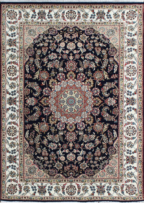 Nain Blue Hand Knotted 80 X 100  Area Rug 902-136770 Image 0