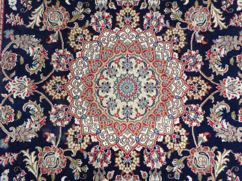 Nain Blue Hand Knotted 66 X 99  Area Rug 902-136771 Image 2